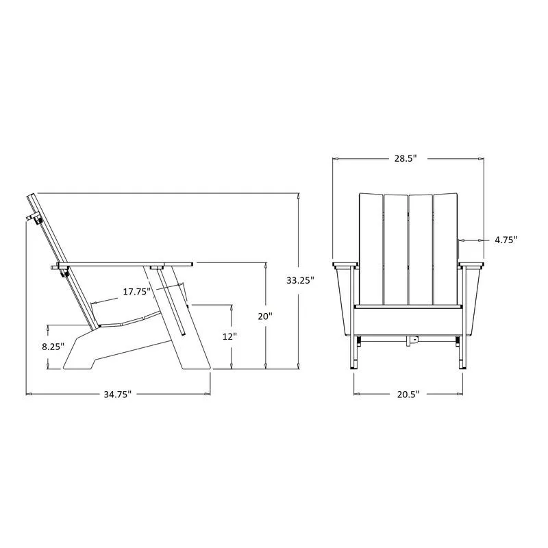 Adirondack Flat Chair