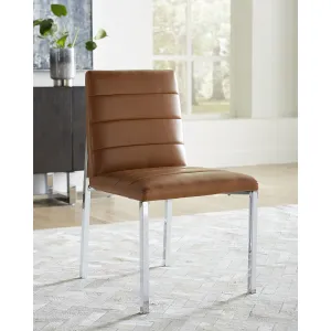 Amalfi Metal Back Chair in Cognac Leather Modus
