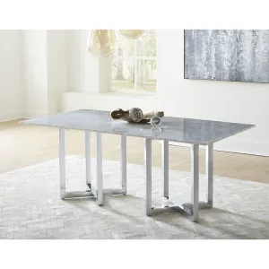 Amalfi Rectangular Carrara Marble Top Dining Table Modus