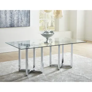 Amalfi Rectangular Glass Top Dining Table Modus
