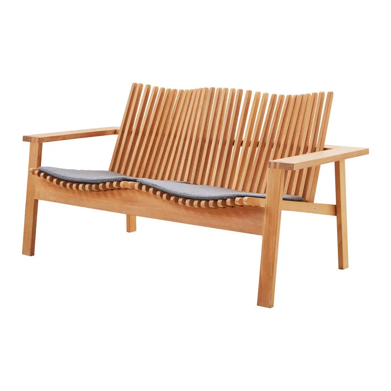 Amaze Outdoor Teak Stackable 2 Seater Sofa