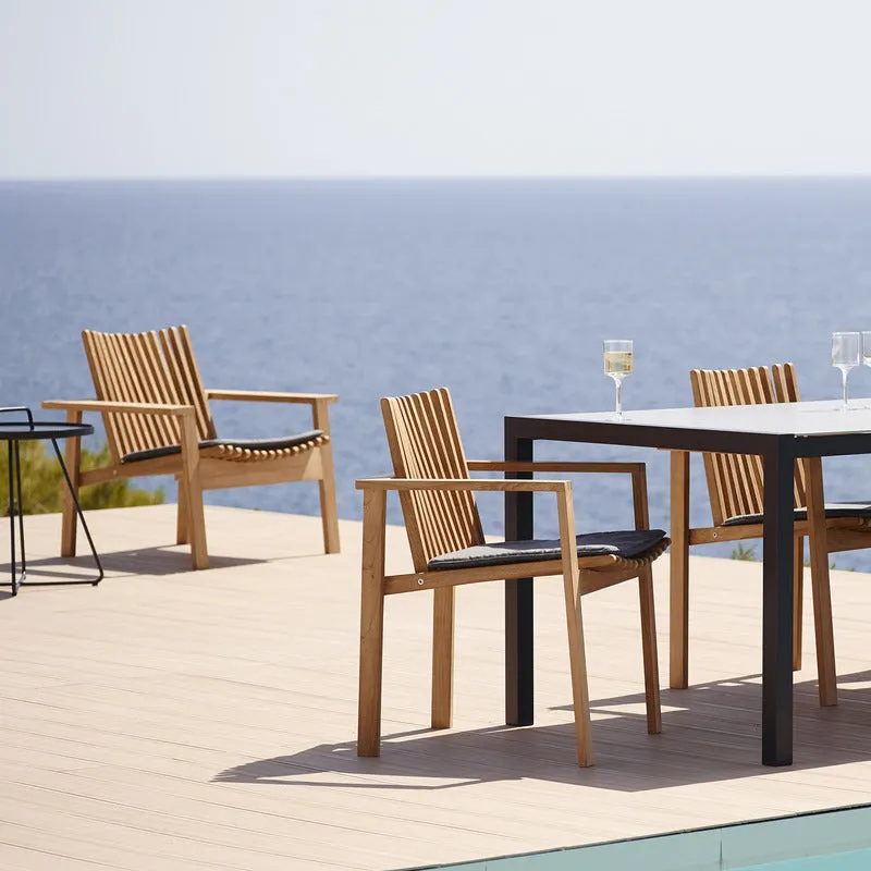 Amaze Outdoor Teak Stackable Lounge Chair