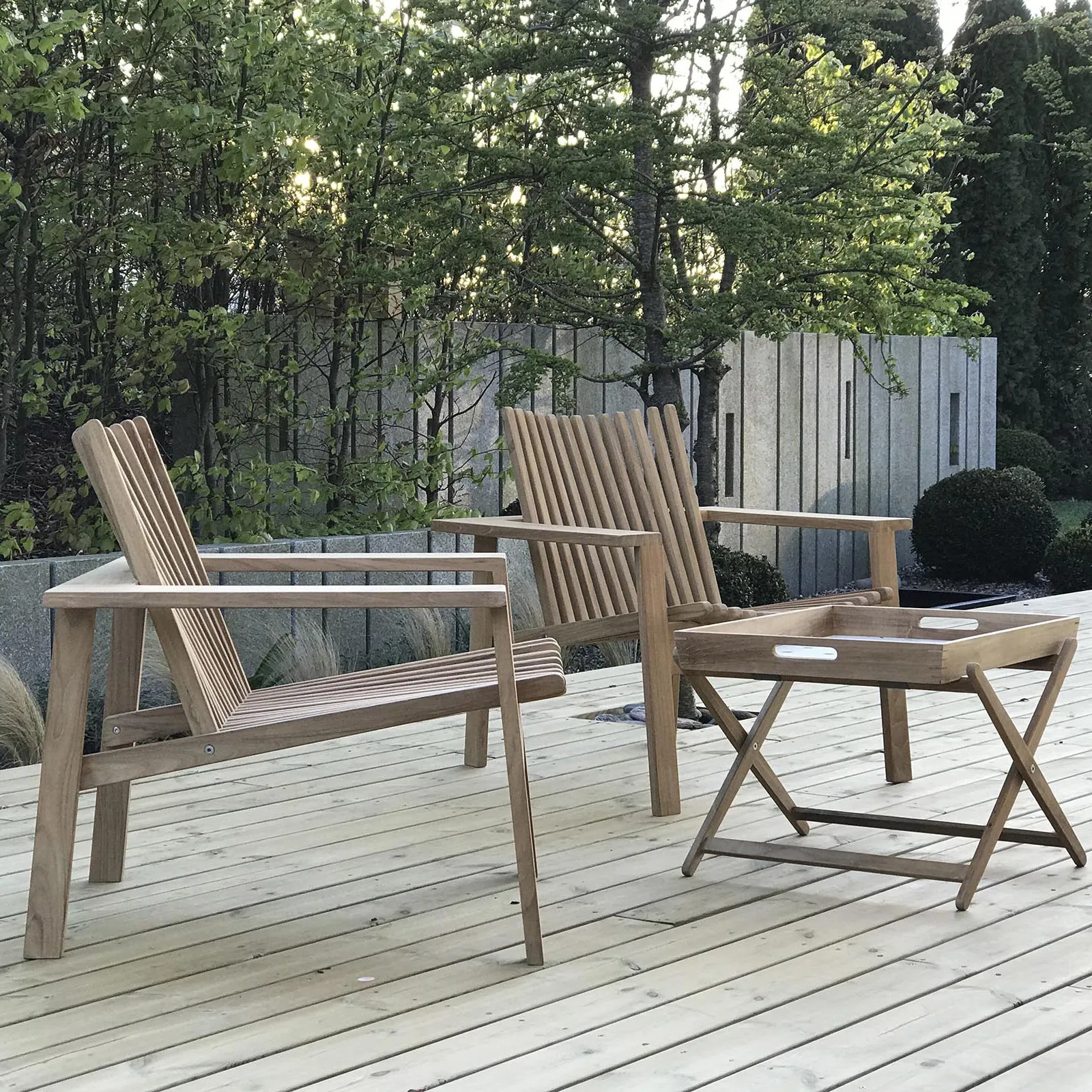 Amaze Outdoor Teak Stackable Lounge Chair
