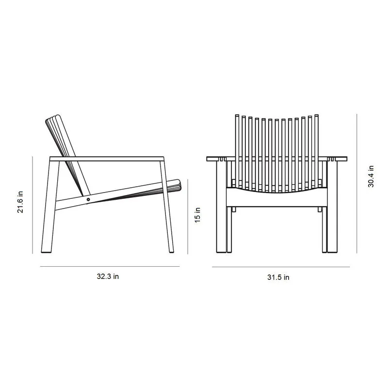 Amaze Outdoor Teak Stackable Lounge Chair