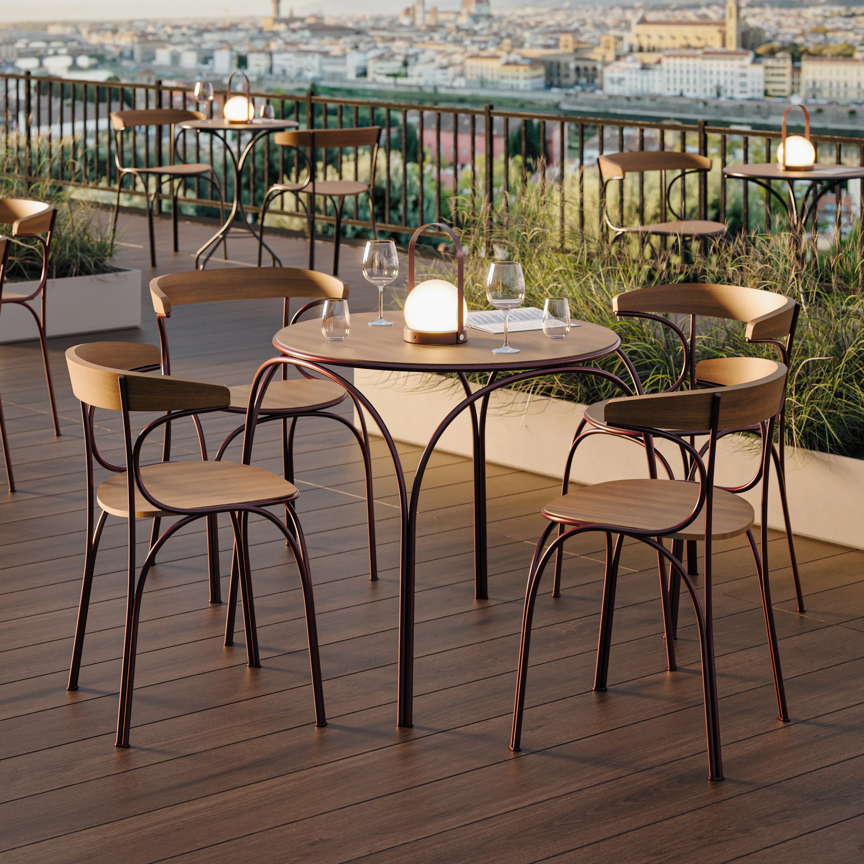 Ample Outdoor Bistro Table with 4 Legs
