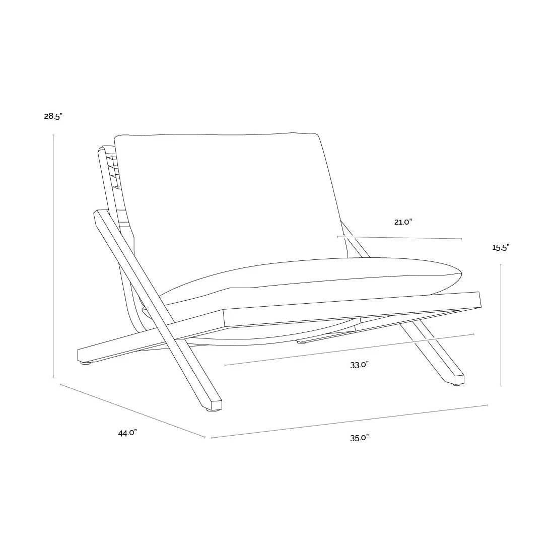 Bari Outdoor Lounge Chair