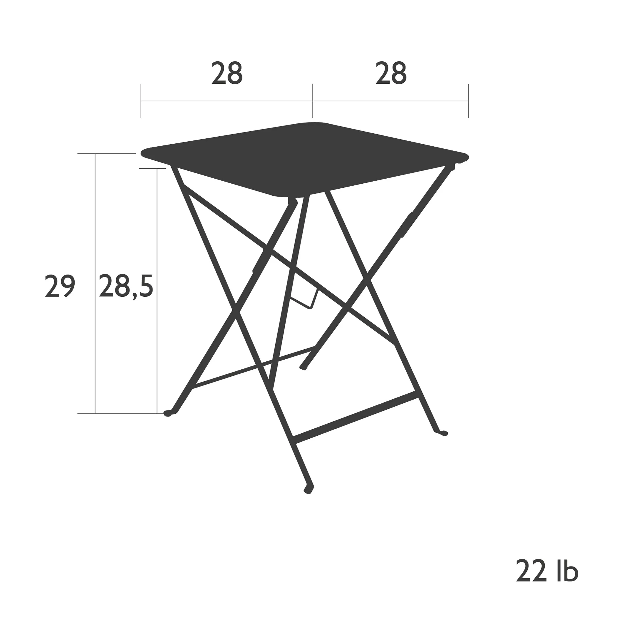 Bistro Chair & Square Folding Table Set