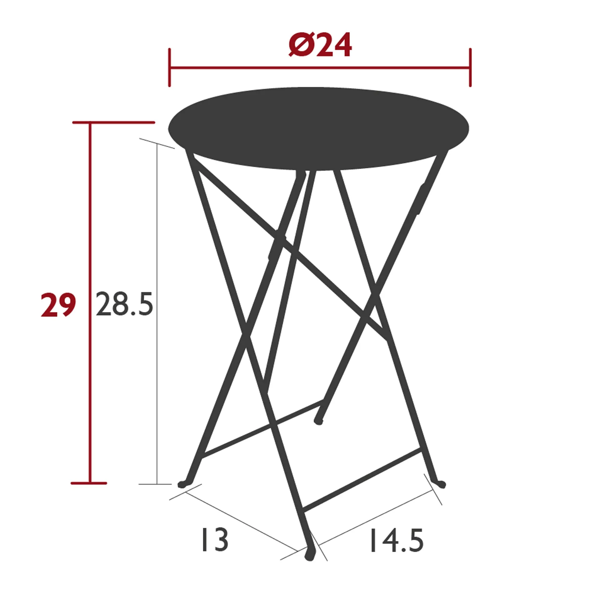 Bistro Plus Round Folding Table