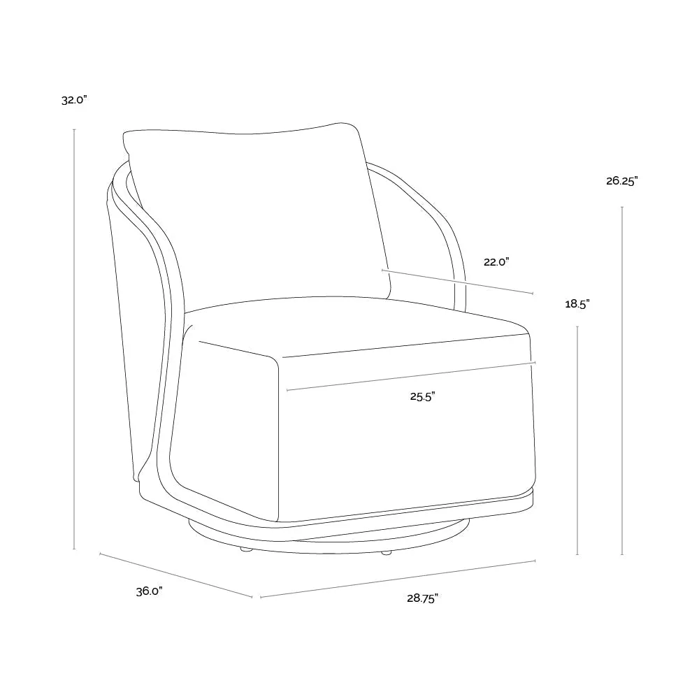 Bora Outdoor Swivel Lounge Armchair