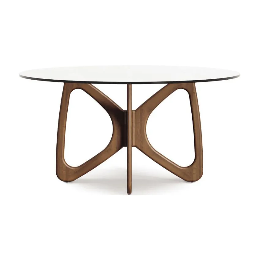 Butterfly Round Glass Top Table