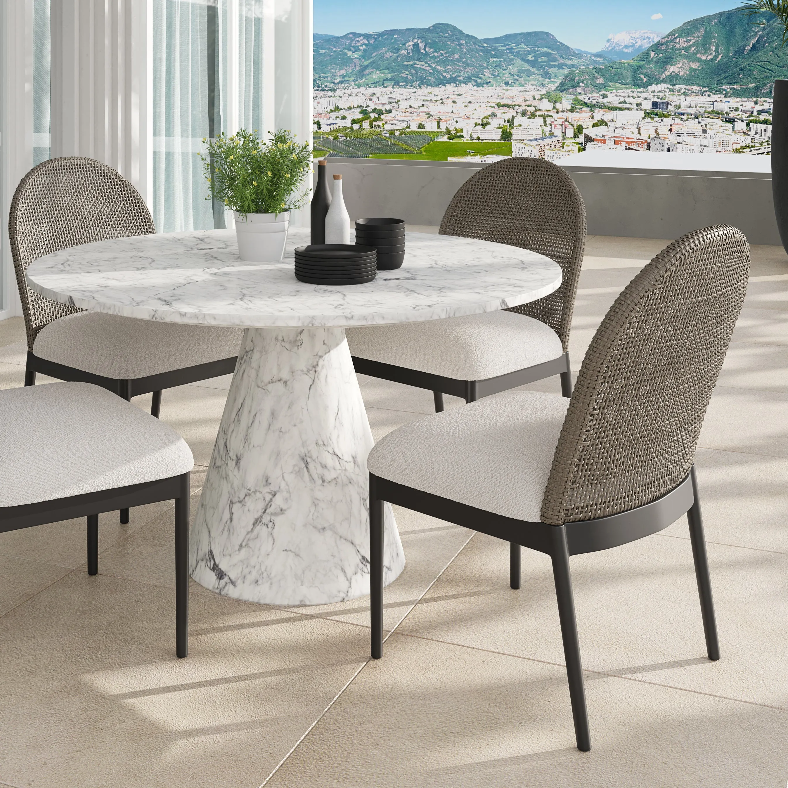 Calandri Outdoor Dining Chair (Set of 2)