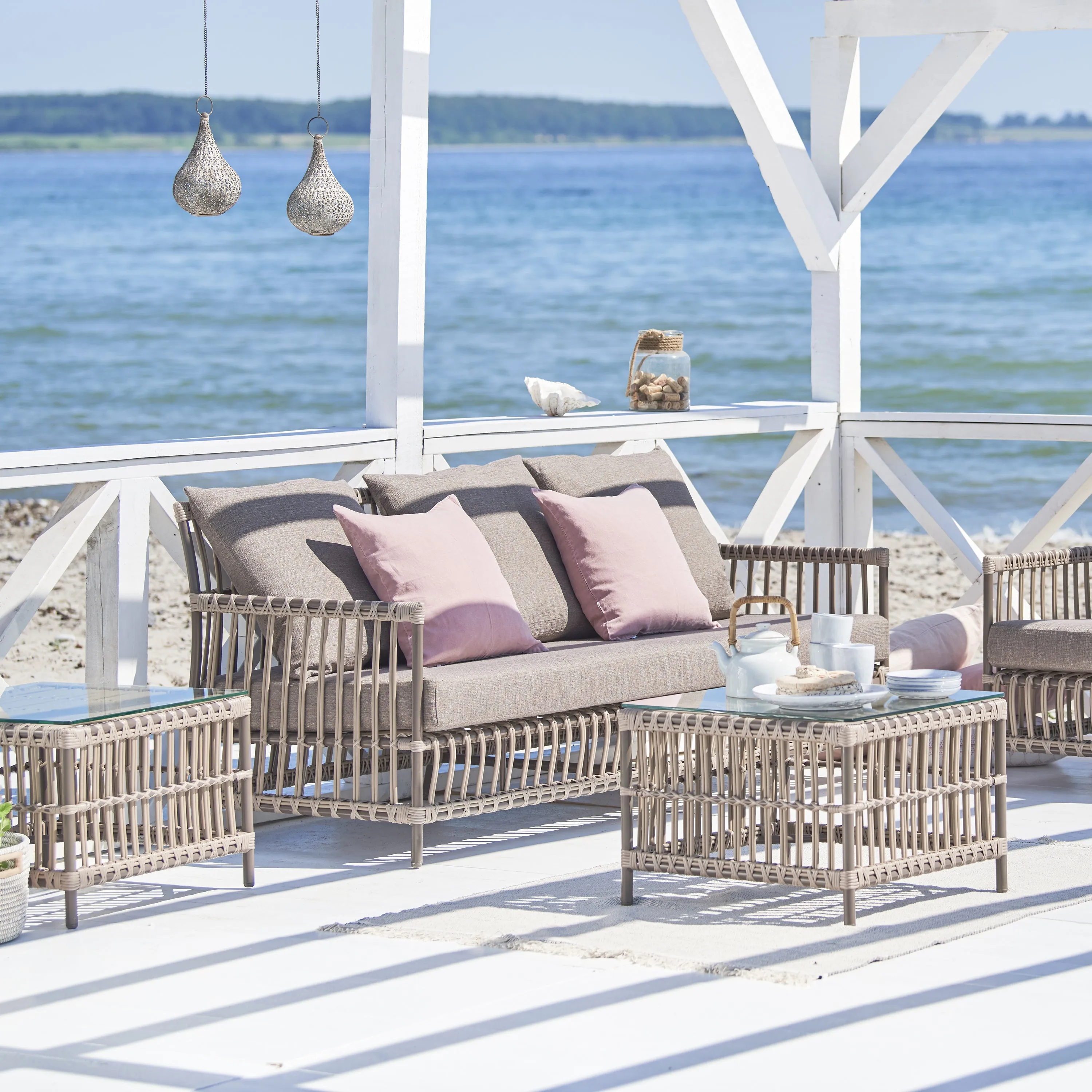 Caroline Outdoor 3-Seater Sofa