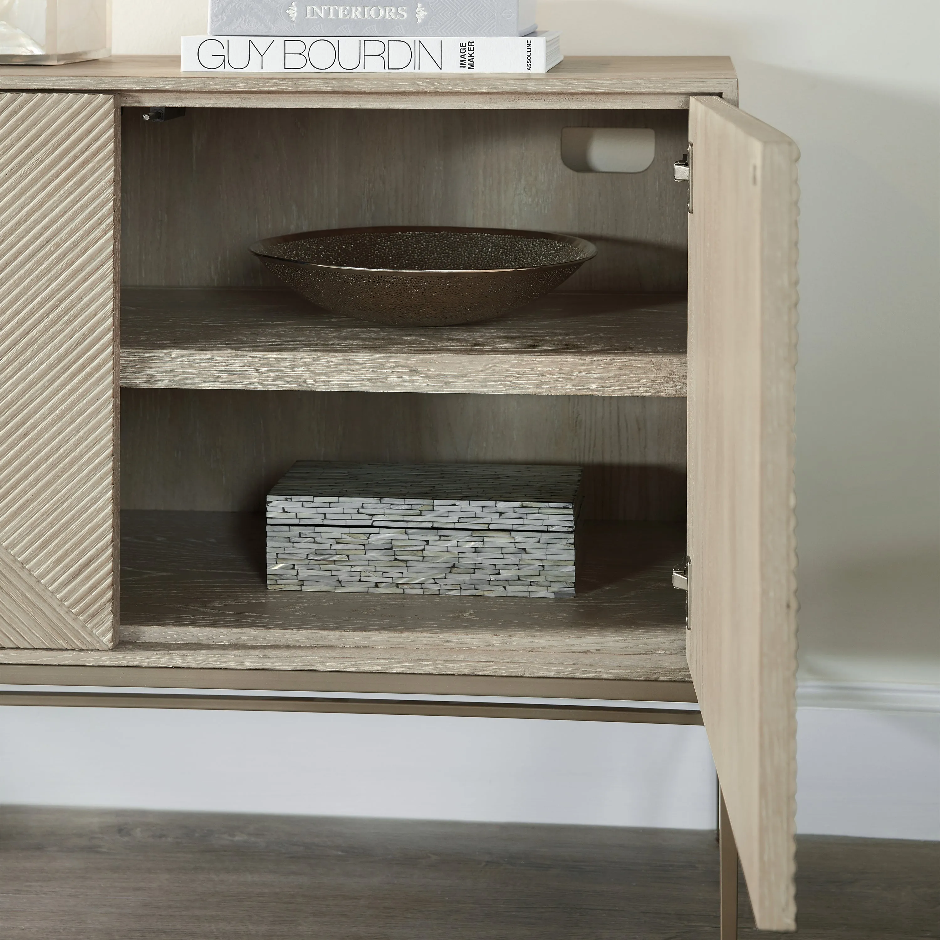 Cascade Credenza with Metal Legs