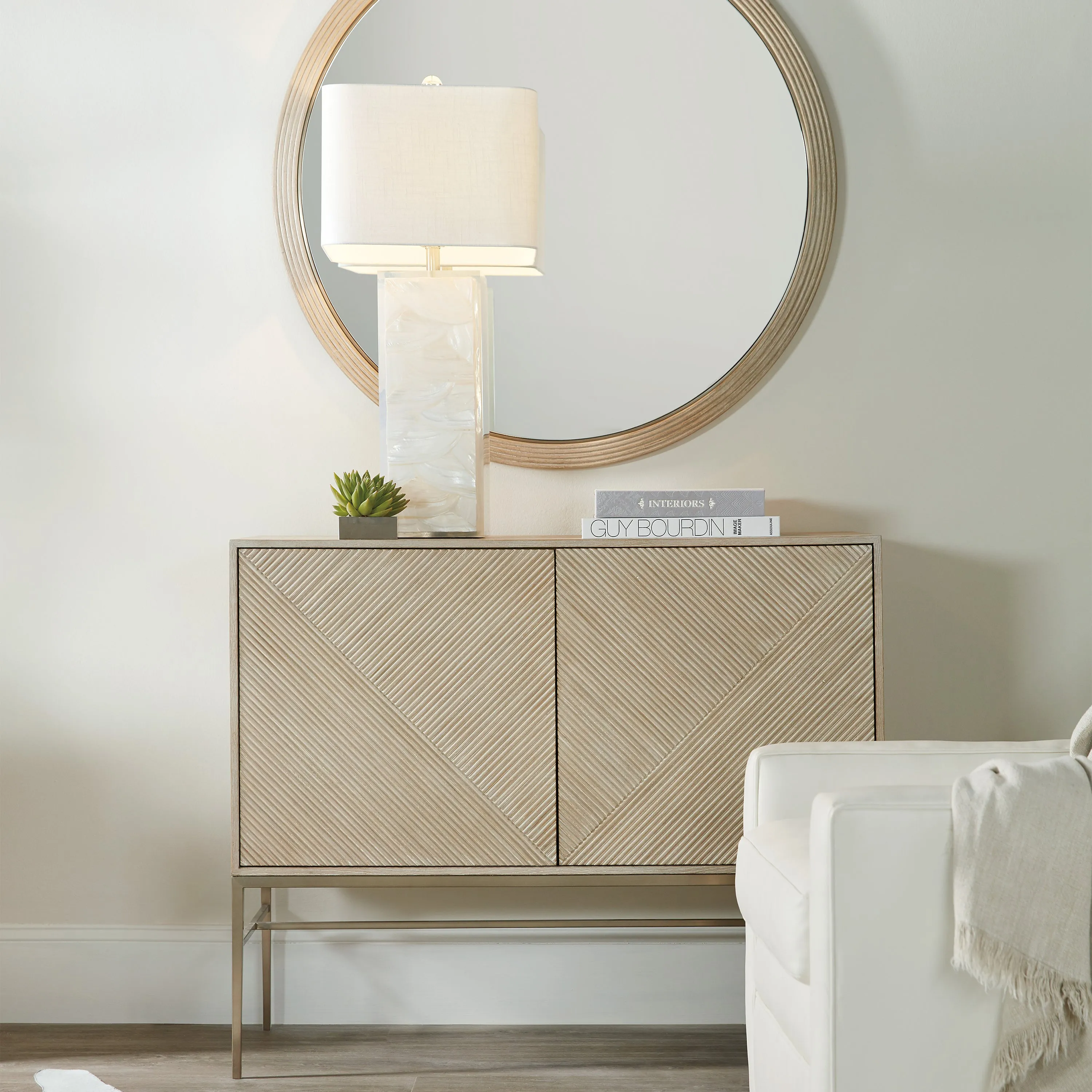 Cascade Credenza with Metal Legs