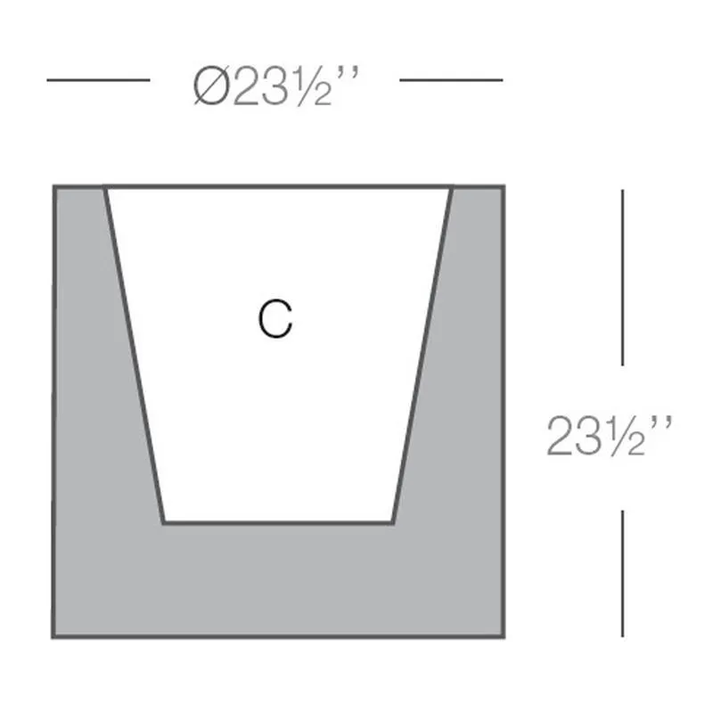 Cilindro Planter with Self-Watering System