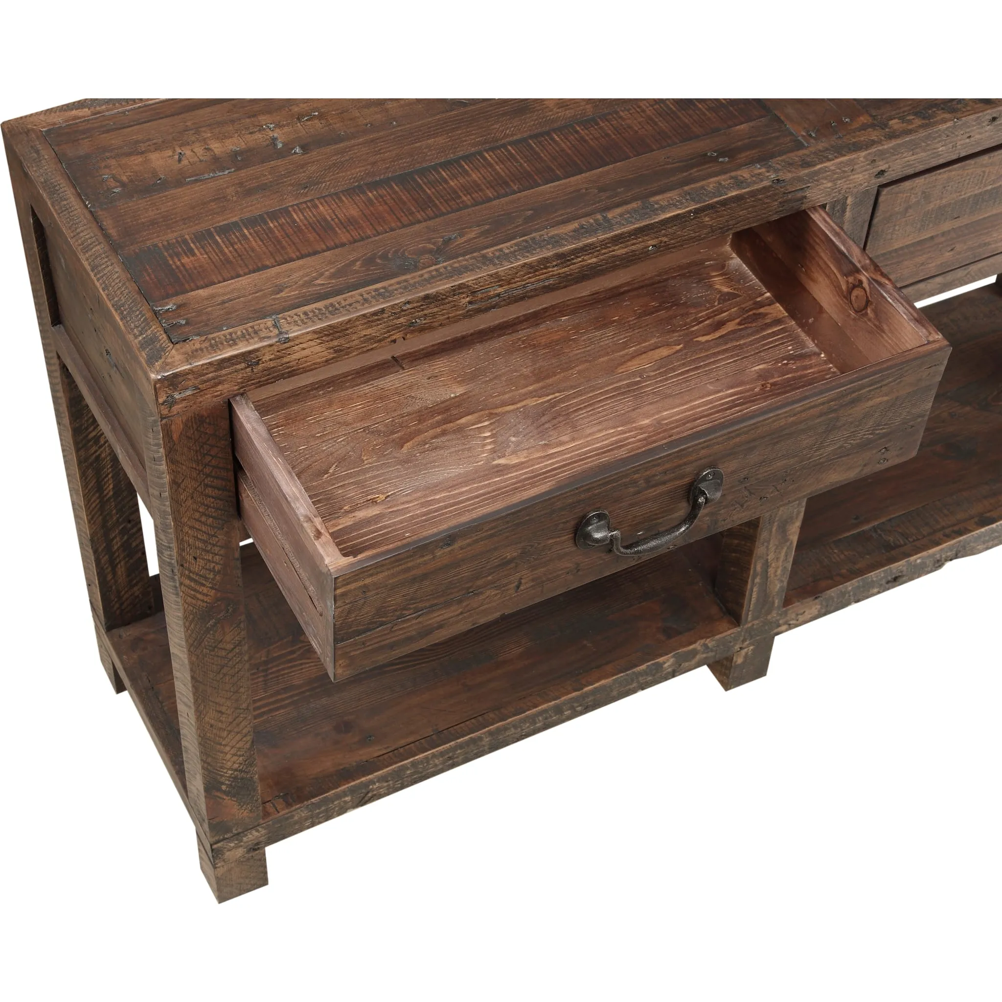 Craster Reclaimed Wood Console Table in Smoky Taupe Modus