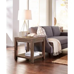 Craster Reclaimed Wood Square Side Table in Smoky Taupe Modus