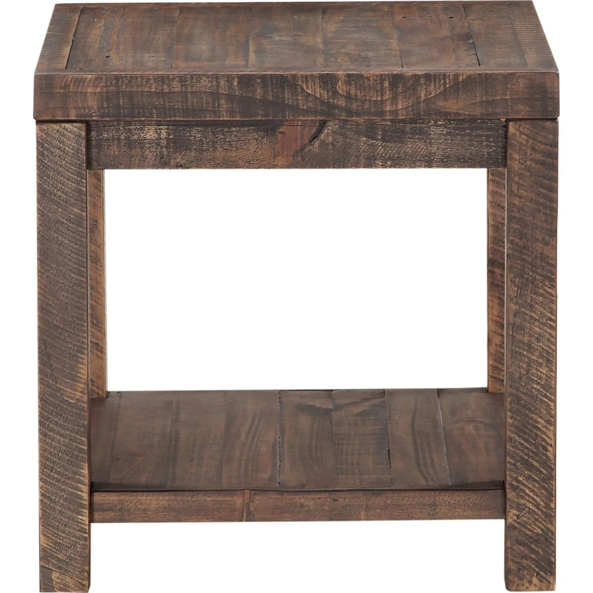 Craster Reclaimed Wood Square Side Table in Smoky Taupe Modus