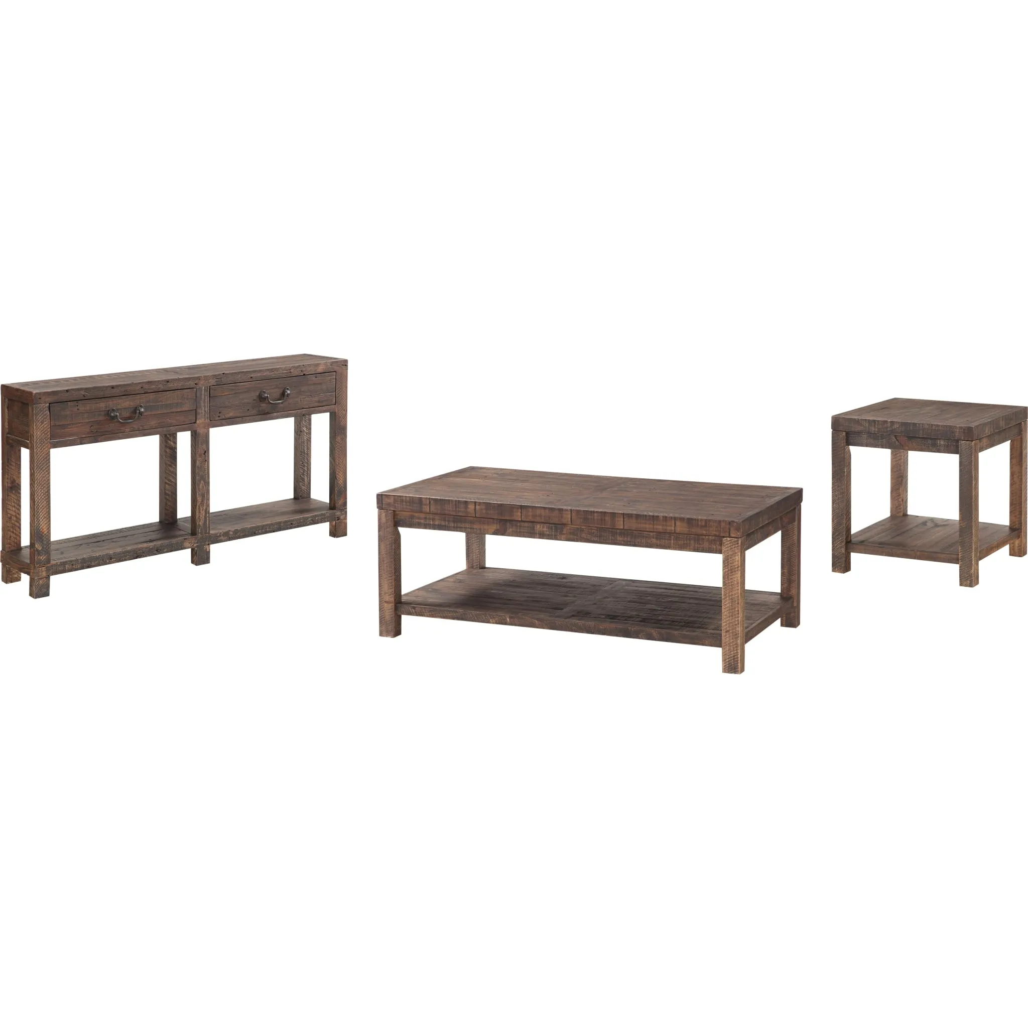 Craster Reclaimed Wood Square Side Table in Smoky Taupe Modus