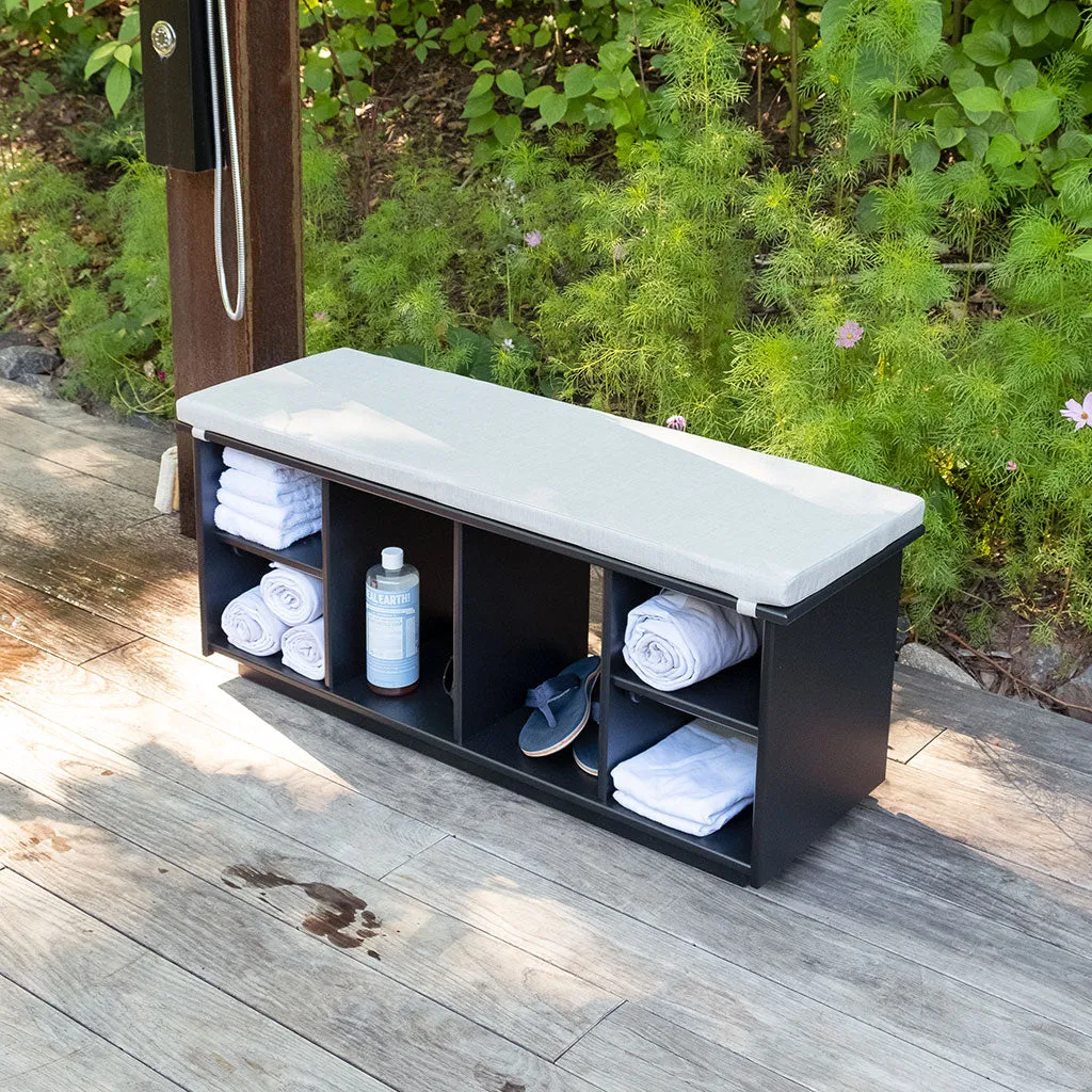 Cubby Boot Holes Bench with Cushion Bundle