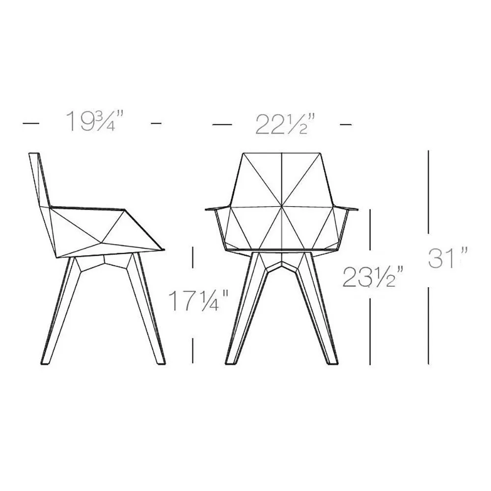 Faz Armchair Clear Polycarbonate Legs (Set of 4)