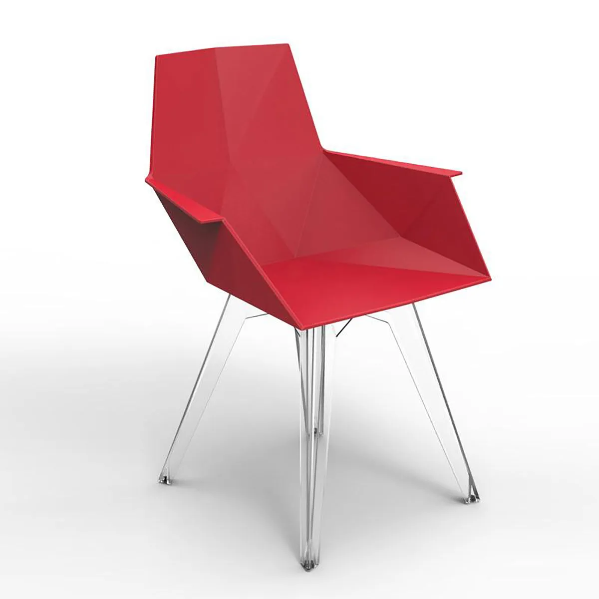 Faz Armchair Clear Polycarbonate Legs (Set of 4)