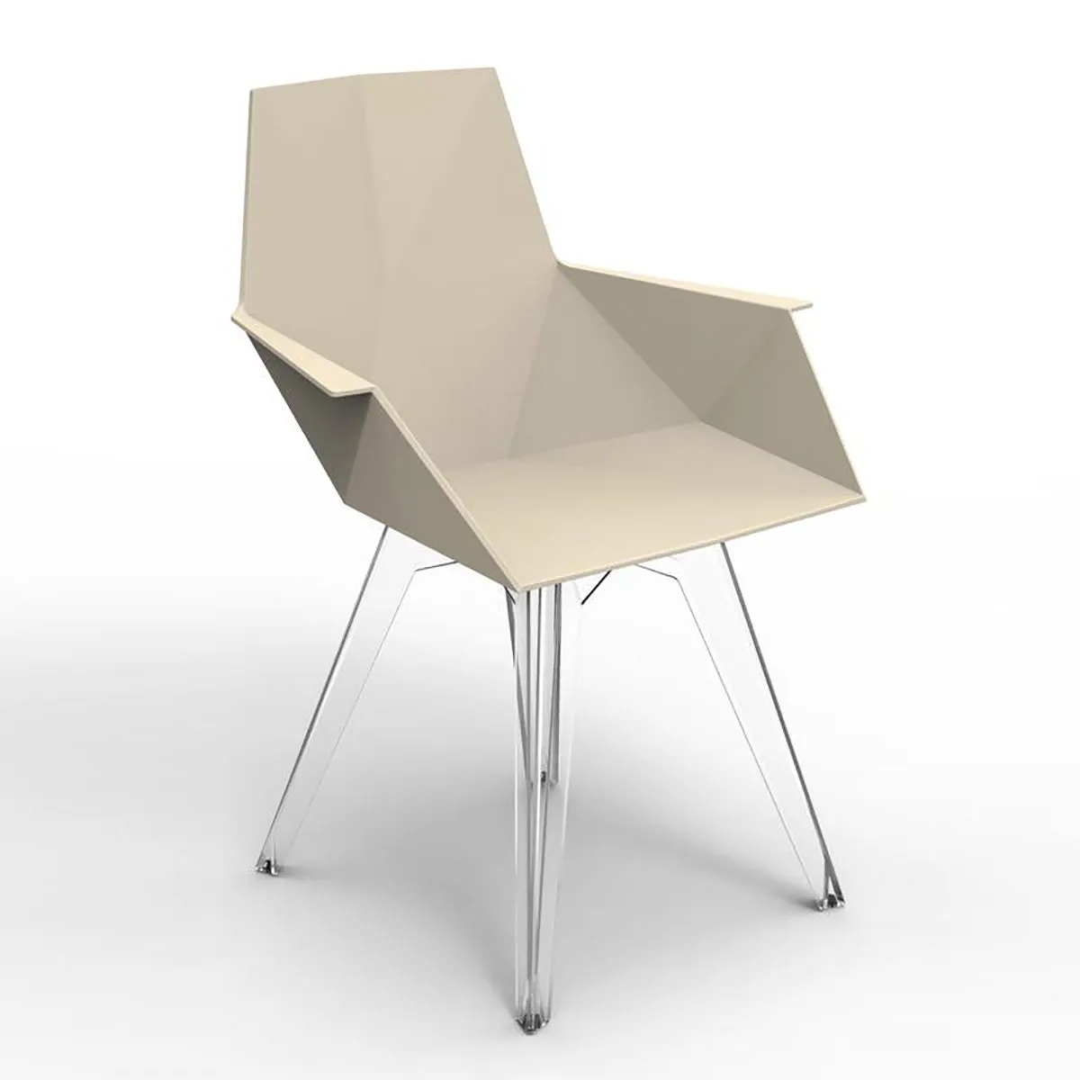 Faz Armchair Clear Polycarbonate Legs (Set of 4)