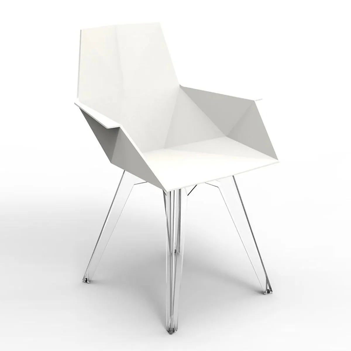 Faz Armchair Clear Polycarbonate Legs (Set of 4)