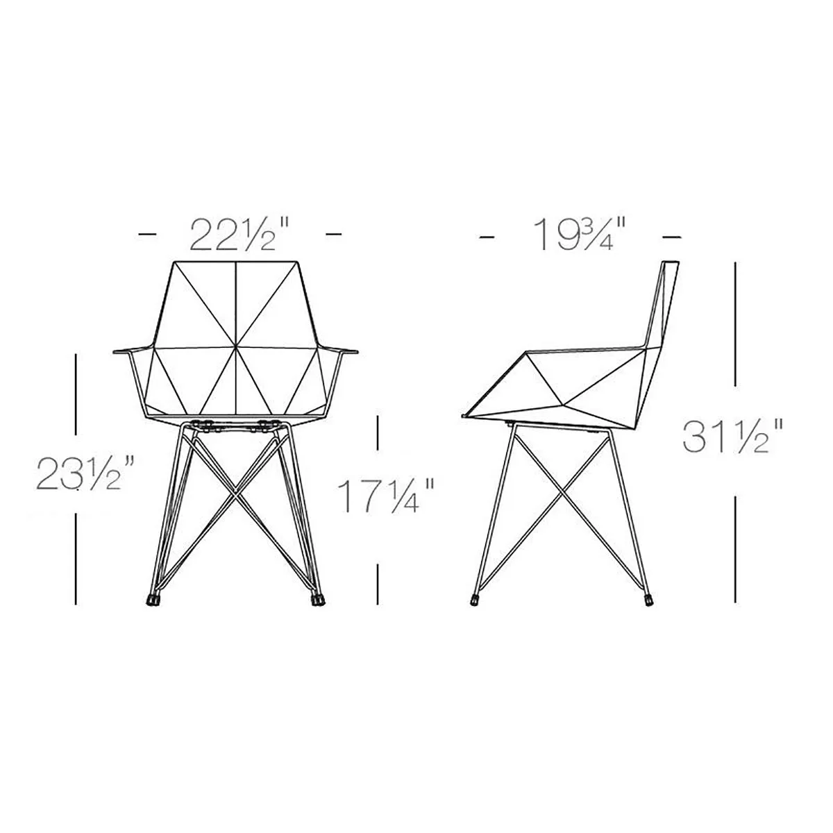 Faz Armchair Stainless Steel Legs (Set of 4)