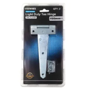 Fixworx Tee Hinge L/Duty  ZP 6" (150mm) CD2