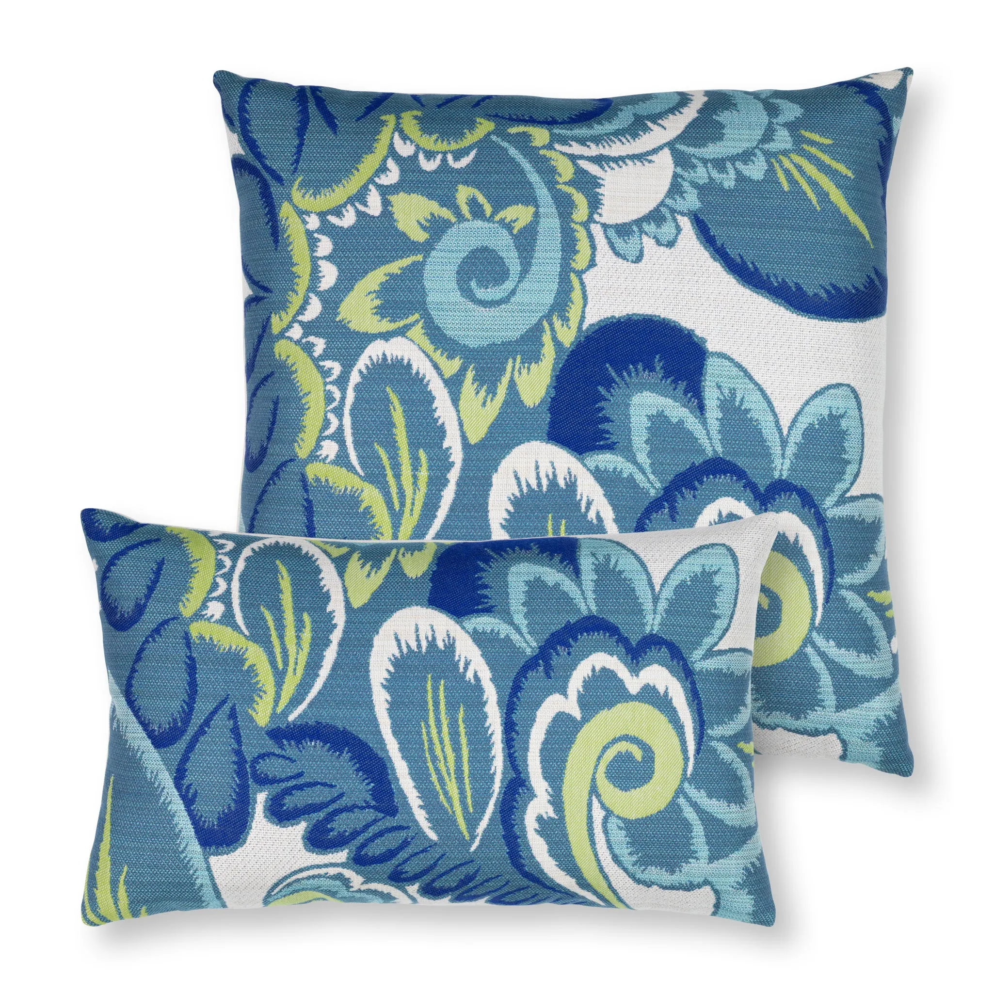 Floral Wave Outdoor Pillow