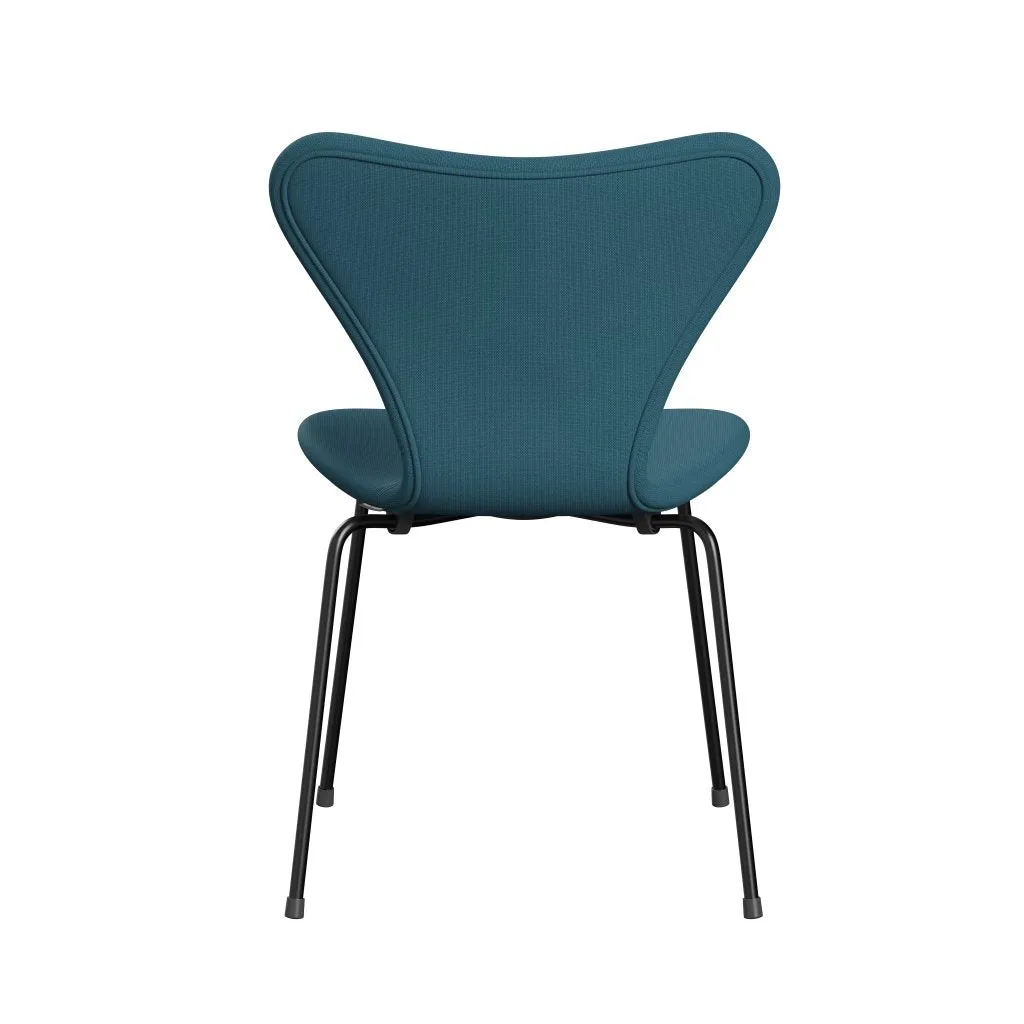 Fritz Hansen Series 7™ Chair Full Upholstery, Black/Fame Blue Green