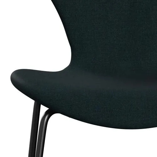 Fritz Hansen Series 7™ Chair Full Upholstery, Black/Remix Dark Green