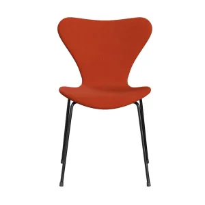 Fritz Hansen Series 7™ Chair Full Upholstery, Black/Remix Orange