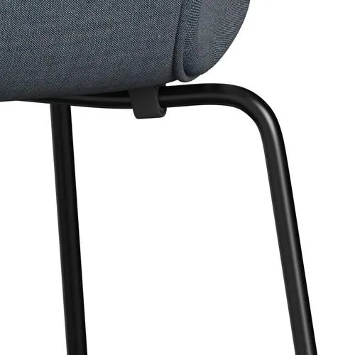Fritz Hansen Series 7™ Chair Full Upholstery, Black/Remix Petrol Blue Dark