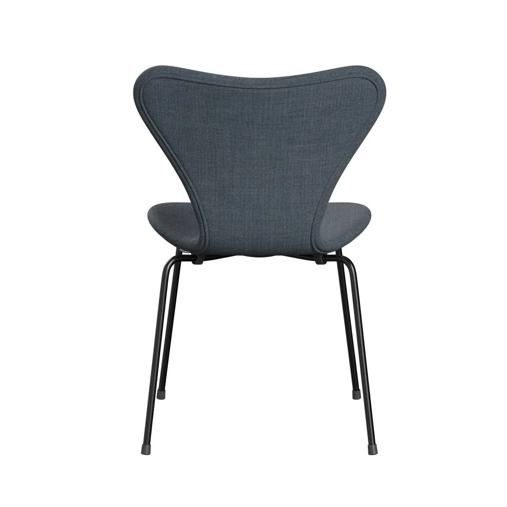 Fritz Hansen Series 7™ Chair Full Upholstery, Black/Remix Petrol Blue Dark