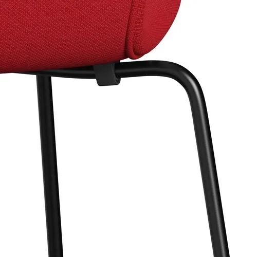 Fritz Hansen Series 7™ Chair Full Upholstery, Black/Steelcut Trio Light Red