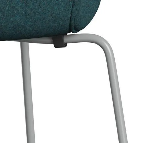 Fritz Hansen Series 7™ Chair Full Upholstery, Nine Grey/Divina Md Turquoise Dark