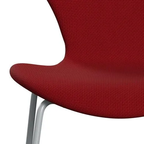 Fritz Hansen Series 7™ Chair Full Upholstery, Silver Grey/Diablo Warm Red