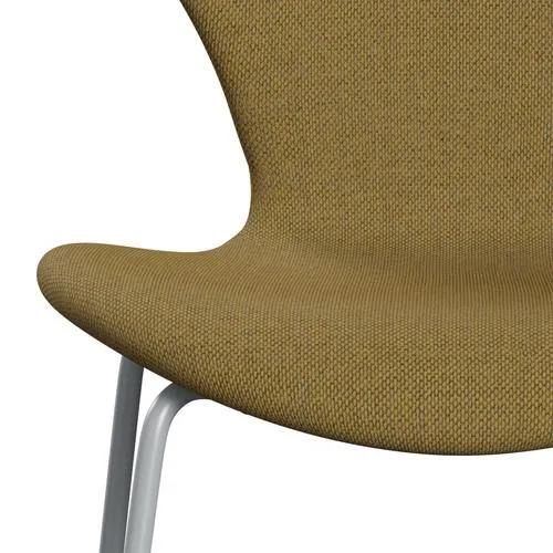 Fritz Hansen Series 7™ Chair Full Upholstery, Silver Grey/Re Wool Golden Yellow/Natural