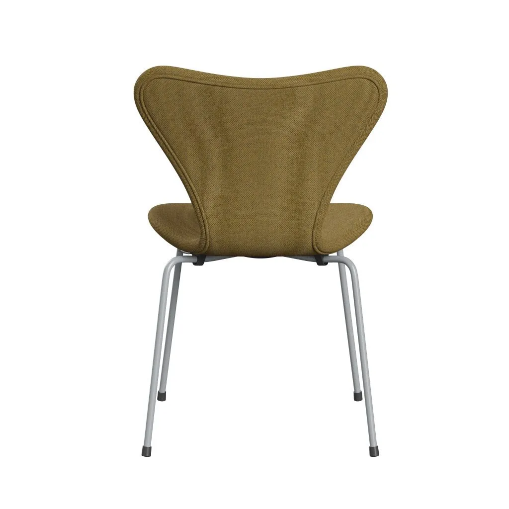 Fritz Hansen Series 7™ Chair Full Upholstery, Silver Grey/Re Wool Golden Yellow/Natural