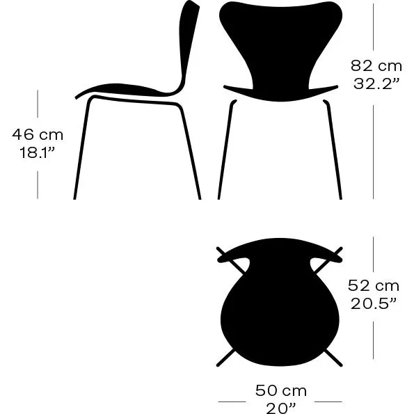 Fritz Hansen Series 7™ Chair Full Upholstery, Warm Graphite/Comfort Red (C64003)