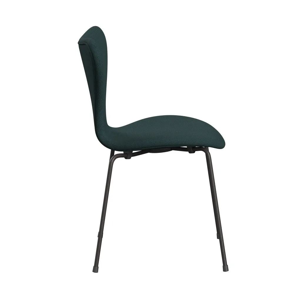 Fritz Hansen Series 7™ Chair Full Upholstery, Warm Graphite/Steelcut Trio Bottle Green