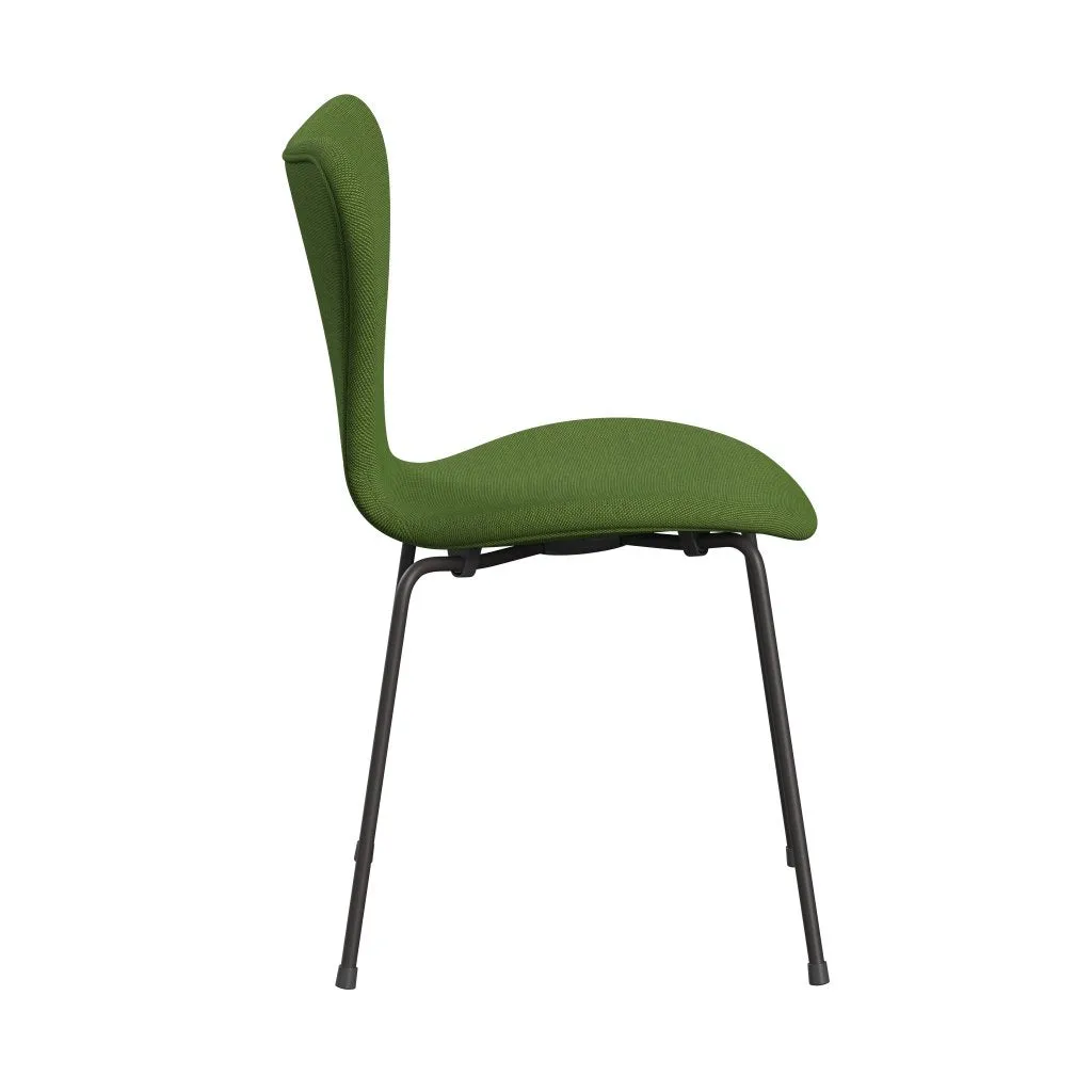 Fritz Hansen Series 7™ Chair Full Upholstery, Warm Graphite/Steelcut Trio Grass Green