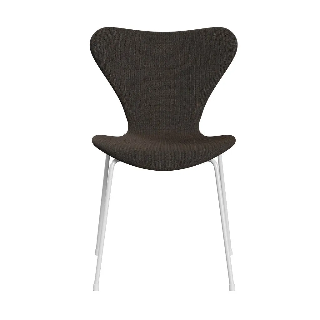 Fritz Hansen Series 7™ Chair Full Upholstery, White/Canvas Grey Blue