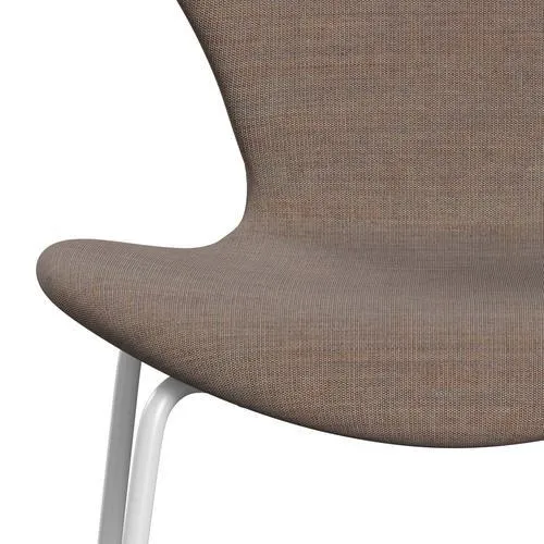 Fritz Hansen Series 7™ Chair Full Upholstery, White/Canvas Grey Sand