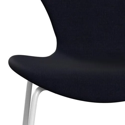 Fritz Hansen Series 7™ Chair Full Upholstery, White/Canvas Midnight Blue