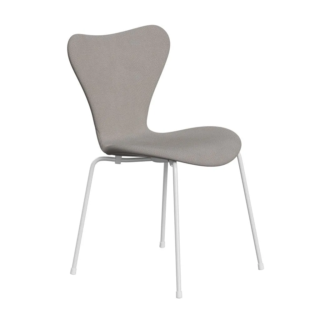 Fritz Hansen Series 7™ Chair Full Upholstery, White/Capture Warm Grey Light
