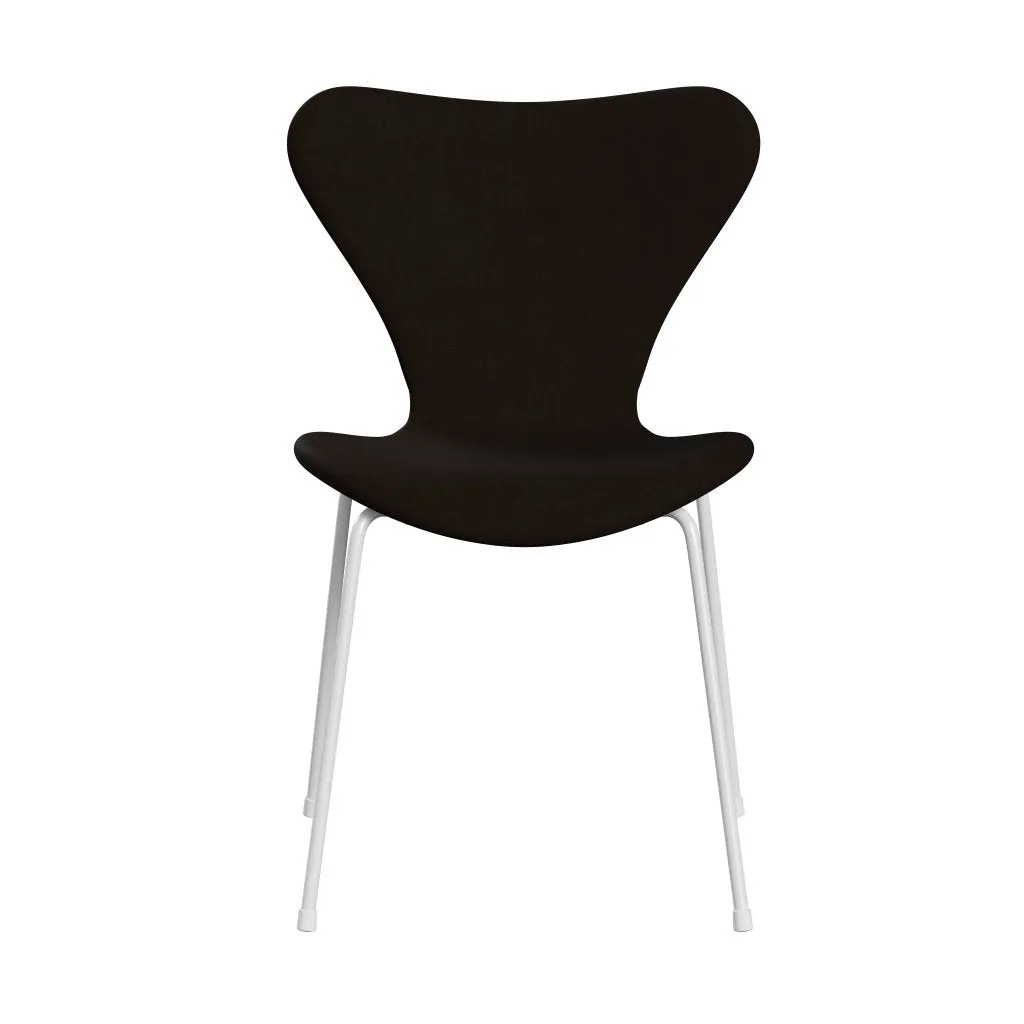 Fritz Hansen Series 7™ Chair Full Upholstery, White/Comfort Brown (C01566)