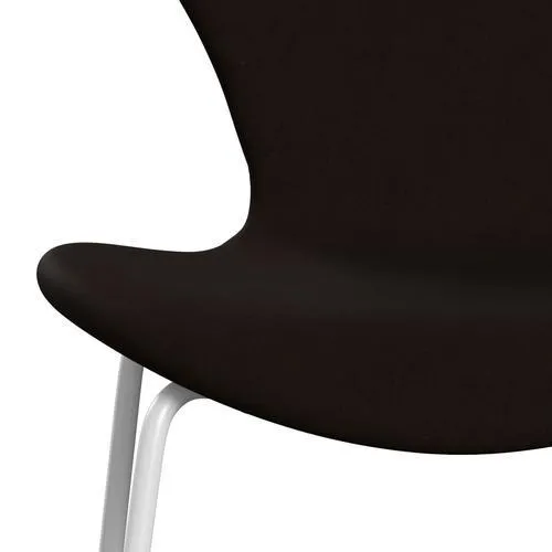 Fritz Hansen Series 7™ Chair Full Upholstery, White/Comfort Brown (C01566)